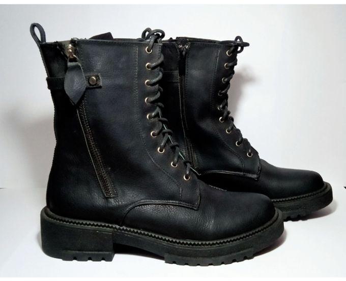 Fashion Women Leather Boot Black