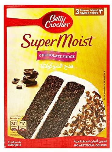 Betty Crocker Supermoist Chocolate Fudge Cake Mix, 500G, Quick And Easy Cake In 3 Simple Steps, Rich Taste, Serves 12