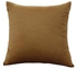 4-Piece Velvet Decorative Solid Filled Cushion Set Brown 30x30centimeter