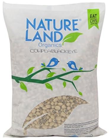 Nature Land Organics Cowpea Black Eye-500G Pouch