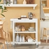 SoBuy FKW68-WN Kitchen Trolley with 2 Drawers and 2 Shelves Serving Trolley Kitchen Cabinet Sideboard White W x H x D x H x D x H x D: Approx. 85 x 90 x 39 cm