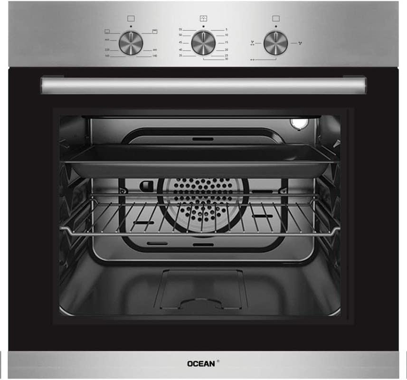 Get Ocean Ogvof64Irsv Built-In Gas Oven, 54 Liters, 60 Cm, 4 Cooking Functions - Black Silver with best offers | Raneen.com