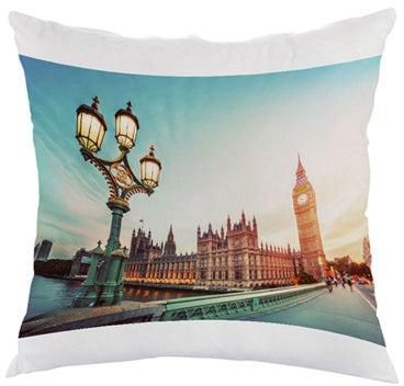 Painting London Printed Cushion Cover Multicolour 40 x 40cm