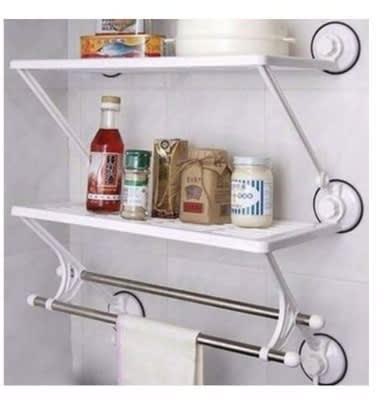 Corner Shelf - Magic Suction Cup For Bathroom & Kitchen Wall