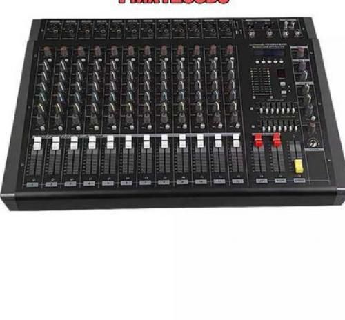 Max PMX1208DU Audio Powered Mixer, 12 Channel With Bluetooth, USB