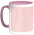 Ceramic Coffee Mug With Handle White/Pink