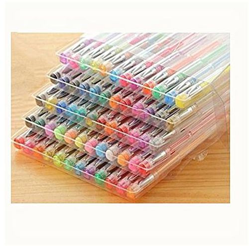 200 Pack Glitter Gel Pens Set, Smart Color Art 100 Colors Gel Pen with 100 Refills for Adult Coloring Books Drawing Painting Writing