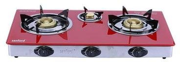 3-Burner Gas Stove SF5364GC 3B Red/Silver