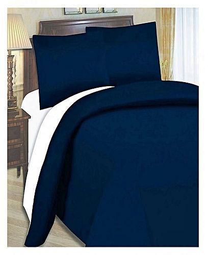 White Duvet Bedsheet Pillow Case, Navy Blue White Duvet Cover