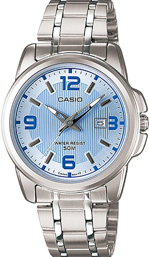 Casio Women's Blue Dial Stainless Steel Band Watch - LTP-1314D-2AV