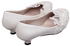 Fashion Women White Ivory Lace Wedding Shoes Bridal Bridesmades Flats Low High Heel Pump
