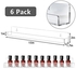 KLATIE 6 Packs Nail Polish Rack, Nail Polish Organizer Wall Mounted of 94 Bottles, Clear Acrylic Shelves for Organize and Storage, Clear Essential Oil Shelf Stand Case