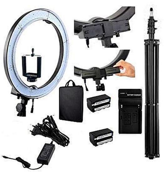 Ring Light 18 Inches Rechargeable LED Ring Light With Battery