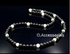O Accessories Necklace For Men Of Lava Stones & Onyx Stones / Black & White