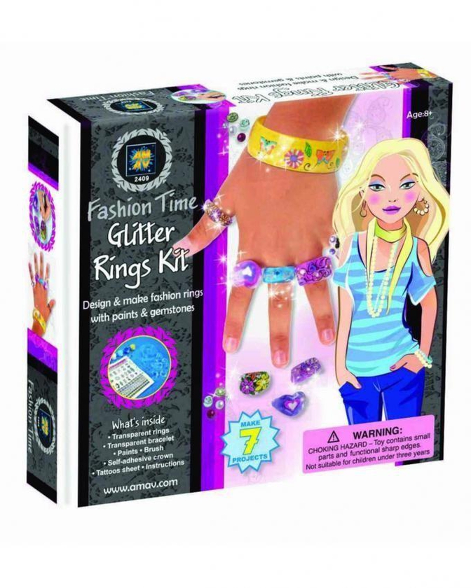 Generic Fashion Time Glitter Rings Kit