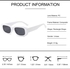Pro Acme Fashion Rectangle Square Sunglasses Women Men, Retro 80s 90s Chunky Glasses, Durable Frame and UV400 Protection Lens