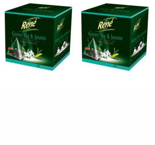 Café René Green Tea & Jasmine - Pack of 2 - 20 Bags