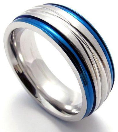 Personality punk style stainless steel ring size 9