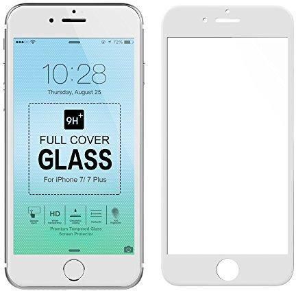 Full-Cover Tempered Glass Anti-Fingerprint HD Curved Screen Protector for Apple iPhone 7 - White