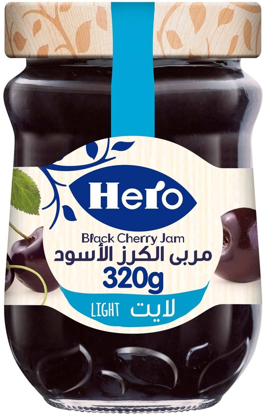 Hero Black Cherry Light Jam - 320 gram