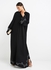 Embroidered Long Sleeves Abaya Black