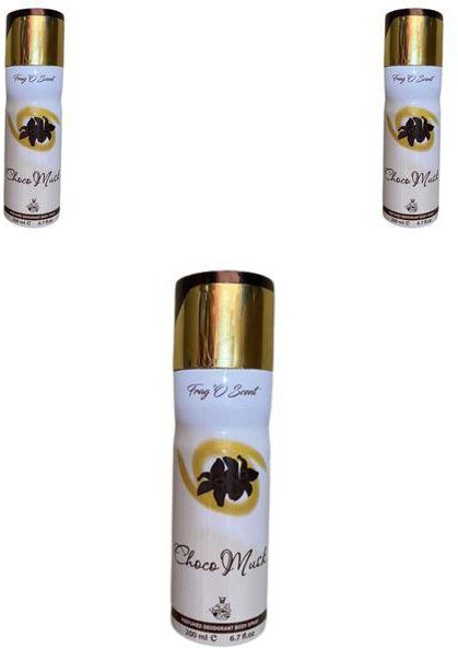 AlRehab Choco Musk Deodorant Body Spray - 200ml X3