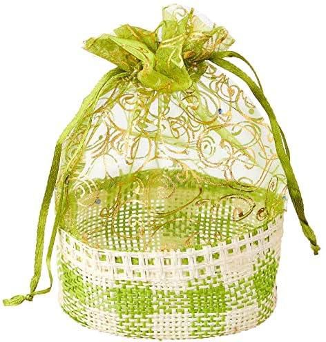 Baby Shower Gift Basket - green and White