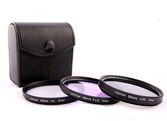 3 in 1 58 mm Protector UV CPL and F-LD FILTER PROTECTOR BOX SET for NIKON CANON DSLR