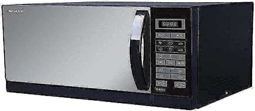 Sharp Microwave with Grill and 8 Auto Menus - 900 Watt, 25L, Black