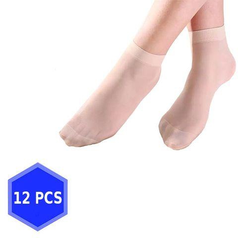 Carina Socks - Set Of 12 Voile Socquette - For Women - Beige