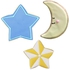 Eid Mubarak Ramadan Cookie Cutters 3 piece set Celestial Crescent Moon & Stars Made in USA by Ann Clark