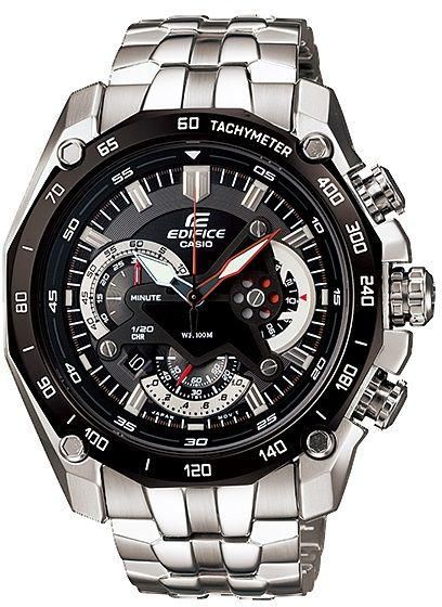 Casio Men's Edifice Black Dial Multi Function Stainless Steel Band Watch [EF-550D-1A]