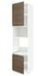 METOD Hi cb f oven/micro w 2 drs/shelves, white Enköping/brown walnut effect, 60x60x240 cm - IKEA