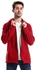 Andora Fleece Hooded Neck Zipped Sweatshirt - Red