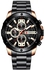 Men's Quartz Watch Fashion Casual Stainless Steel Strap Chronograph Sport Military Male Clock