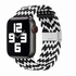 Adjustable Braided Solo Loop Band For Apple Watch Series 6/SE/5/4/3/2/1 Black/White