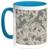 Army Clothing Printed Coffee Mug Turquoise/White/Grey