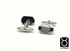 General Shiny And Brush Silver Polygon Cufflinks