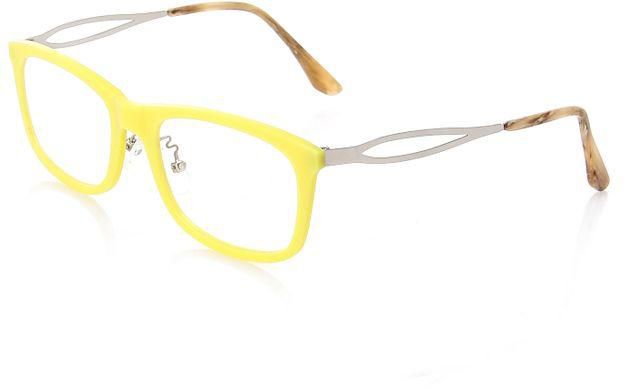 نظارة للجنسين بفريم شبابي انيق - عدسات مضادة للاشعة الضارة - أصفر
