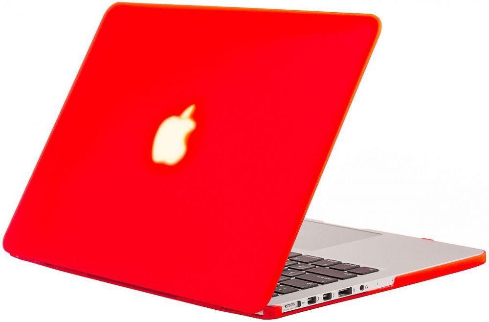 Kuzy Rubberized Hard Cover Case for Macbook Pro 13 inch with Retina Display Red