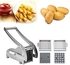French Fry Cutter Stainless Steel Potato Vegetable Machine & Peeler Slicer Chopper Dicer No-Slip Easy to Clean 2 Blade