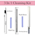 Wilbeva 2022 cleaner kit for airpods, bluetooth earbuds cleaning pen for airpods pro 1 2 3 samsung mi android earbuds, 3 in 1 compact multifunctional headphones case cleaning tools, Wireless