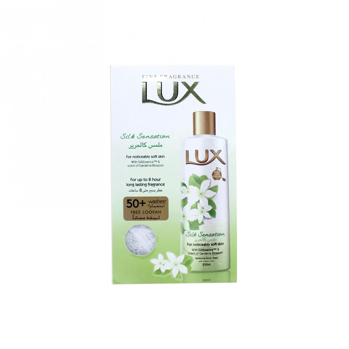 Lux Silk Sensation Shower Gel With Loofah 250ml