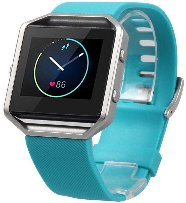 Silicon Bracelet Strap Replacement Band For Fitbit Blaze Smart Fitness Watch - Blue
