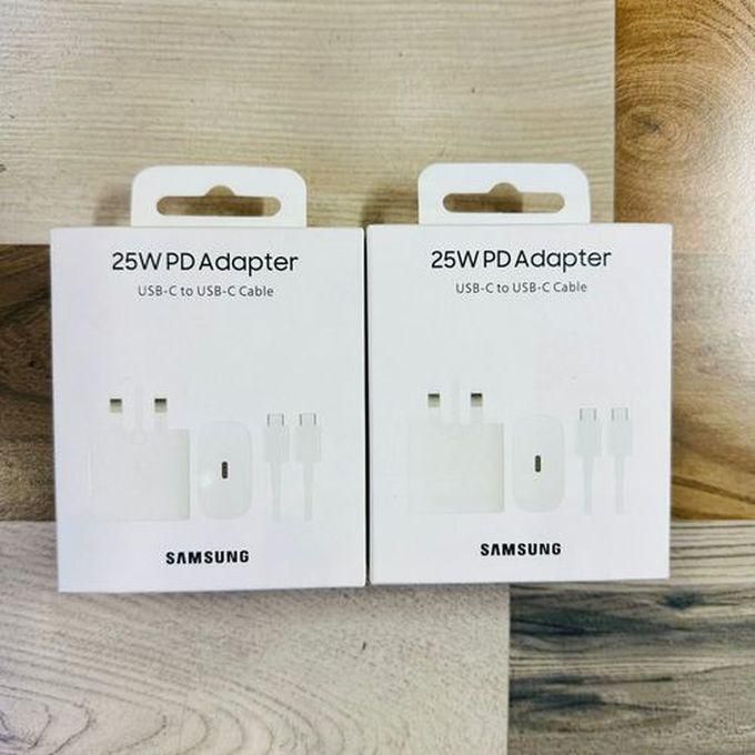 Samsung Galaxy A6s 25W Super Fast CHARGER USB C-C CABLE-white