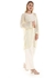 Kady Knitted Pattern Long Sleeves Kimono - Gold, White & Off-White