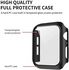 Compatible with apple watch series 7 45mm case, with high-definition tempered glass screen, ultra-thin bumper, full-covered frosted hard shell edge, suitable for iwatch 7 45mm series-black