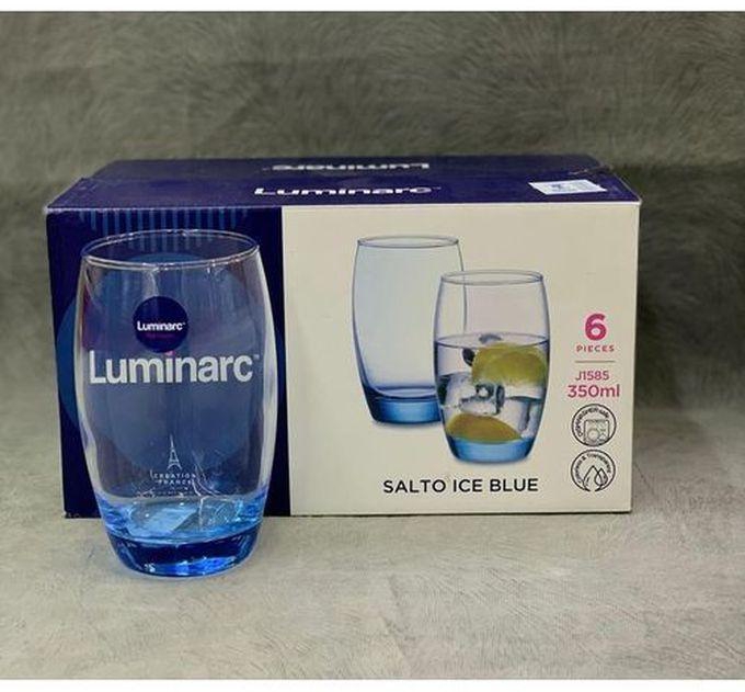 Luminarc 6 Pcs WATER & JUICE GLASSES Ice Blue.
