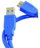 USB 3.0 A Male To Micro B Male Plug - 1.M - Blue