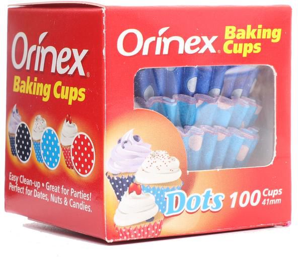 Orinex Baking Cups Dots 100 Pc